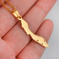 Anniyo Curacao Islands Map Pendant Necklaces Silver Color/Gold Color Jewelry Maps  @018921