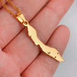 Anniyo Curacao Islands Map Pendant Necklaces Silver Color/Gold Color Jewelry Maps  @018921