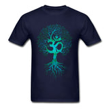 Men Tshirt Om Tree Of Life T Shirt Black T-shirt Europe Tops Tees Cotton Fabric Slim Fit Thanksgiving Day Clothes Birthday Gift