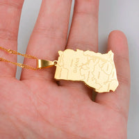 Anniyo Ghana Map Pendant Necklaces Country Maps Charm Ghanaian Jewelry @019821