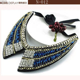 Chokers Crystal Necklaces Brilliant Jewelry for Women,New Arrival 2014  Five plum Flower Woman Coat Collar Necklace