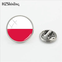 2018 New Indian Flag Clasp Pin Various Flags Pins Stainless Steel Art Lapel Pin Glass Cabochon Jewelry