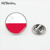 2018 New Indian Flag Clasp Pin Various Flags Pins Stainless Steel Art Lapel Pin Glass Cabochon Jewelry