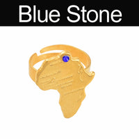 Ancient African Map Ring for Women Girls Silver Color/Gold Color Africa adjustable Maps Ring With Rhinestone #141206
