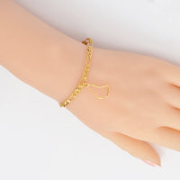 Anniyo Barbados Island Map & Flag Symbol /Dominican/Italy Sicily Map Bracelets for Women Men Girls Bangles Jewelry #106521