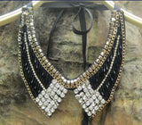 Chokers Crystal Necklaces Brilliant Jewelry for Women,New Arrival 2014  Five plum Flower Woman Coat Collar Necklace