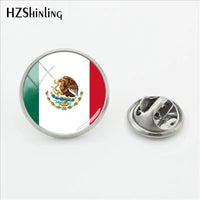 2018 New Indian Flag Clasp Pin Various Flags Pins Stainless Steel Art Lapel Pin Glass Cabochon Jewelry