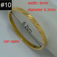 Anniyo (One Piece) Wholesale Dubai Bangle Jewelry Gold Plated Ethiopian Bracelet Openable for Women African Arab Wedding #001802