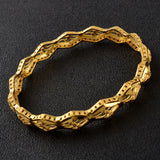 Anniyo 4 Pieces/Lot Wholesale Ethiopian Gold Color Bangles Factory Price The Style of African Middle East Dubai Jewelry @086206