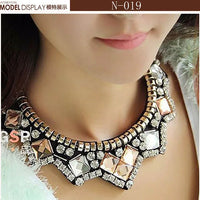 Chokers Crystal Necklaces Brilliant Jewelry for Women,New Arrival 2014  Five plum Flower Woman Coat Collar Necklace