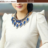 Chokers Crystal Necklaces Brilliant Jewelry for Women,New Arrival 2014  Five plum Flower Woman Coat Collar Necklace