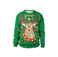 2025 Ugly Christmas Sweater For gift Santa Elf Funny Pullover Womens Mens Jerseys Party Birthday SnowmanXmas Sweatshirt