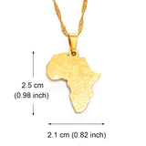 Anniyo 2.5CM Africa Map With Country Flag Pendant Chain Necklaces African Maps Jewelry for Women Girls @204021