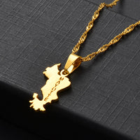 Anniyo Small Mayotte Pendant Necklaces for Women Girls Mamoudzou Mahore Jewelry #146521