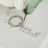 Sipuris Personalized Custom Name Letter Keyring Unique Stainless Steel Key Chain For Women Man Customization Keychain Gifts New