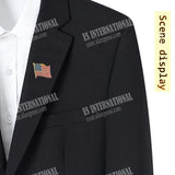 America USA National Flag Lapel Pins Crystal Epoxy Metal Enamel Badge Paint Brooch Souvenir Suit  Personality  Commemorative