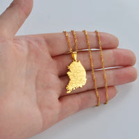 Anniyo Republic of Korea & City Name Pendant Necklaces for Women Girls South Korea Jewelry Maps Korean  #251021