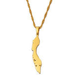 Anniyo Curacao Islands Map Pendant Necklaces Silver Color/Gold Color Jewelry Maps  @018921