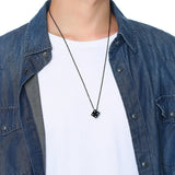 Vnox Men's Cool Cube Dice Style Necklaces Stainless Steel Male Lucky Gifts for Him Jewelry