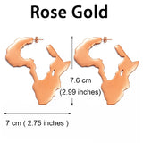 Anniyo African Map Big Earrings Exaggerate Wedding Stud Earring Ornaments Traditional Ethnic Hyperbole Ethnic Jewelry #237221