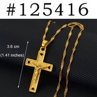 Anniyo Jesus Cross Pendants and Necklaces for Women Girls Jesus Christianity Religion Christian Baptism  Charm Crosses