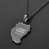 Anniyo Original Old Sudan Map Pendant Necklaces Gun Black Sudan Map Juba Jewelry African @@115806