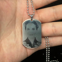 Customized Photo Name Necklace Stainless Steel Engrave ID Dog Tag Army Pendant Chain For Woman Jewelry Personalized Necklace