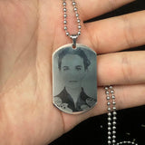 Customized Photo Name Necklace Stainless Steel Engrave ID Dog Tag Army Pendant Chain For Woman Jewelry Personalized Necklace
