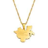 Anniyo Ethiopian Southern Nations Nationalities and People's Region Pendant Necklaces for Women Girl Ethiopia Jewelry #239321