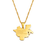 Anniyo Ethiopian Southern Nations Nationalities and People's Region Pendant Necklaces for Women Girl Ethiopia Jewelry #239321