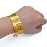 Anniyo Personalized Name Cuff Bracelets Cuff Bangles Women Girls Jewelry Customize Print Letter #112021