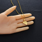Anniyo 1.8CM Bosnia and Herzegovina Map Pendant Necklaces Women Girls Charm Bosna Hercegovina Maps Jewelry #145621