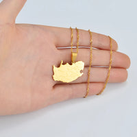 Anniyo South Africa Map and Cities Name Pendant Necklaces Jewelry African Festival Ornament #203921