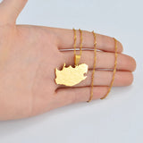 Anniyo South Africa Map and Cities Name Pendant Necklaces Jewelry African Festival Ornament #203921