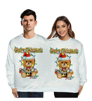 Double Christmas Sweater holiday spoof 3D digital printing couples two-piece Ugly Christmas Sweater Siamese Crew Autumn Winter