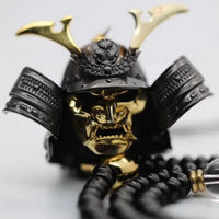 Robbery Ghost Warrior Japanese Samurai Undead Sterling Silver S925 Pendant Men and Women Domineering Necklace