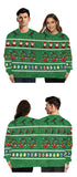 Double Christmas Sweater holiday spoof 3D digital printing couples two-piece Ugly Christmas Sweater Siamese Crew Autumn Winter