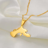 Anniyo Bonaire and Little Bonaire Map Pendant Necklaces Antilles Jewelry #243221