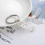 Sipuris Personalized Custom Name Letter Keyring Unique Stainless Steel Key Chain For Women Man Customization Keychain Gifts New