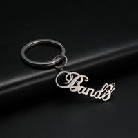 Sipuris Personalized Custom Name Letter Keyring Unique Stainless Steel Key Chain For Women Man Customization Keychain Gifts New