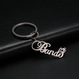 Sipuris Personalized Custom Name Letter Keyring Unique Stainless Steel Key Chain For Women Man Customization Keychain Gifts New