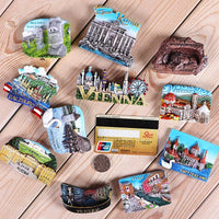 Magnetic refrigerator magnets Italy Switzerland Chile Austria European  countries Tourist attractions souvenir Home decoration