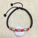 Simple Adjustable Handmade Leaf Anklets Woven Adjustable Rope Lucky Foot Bracelet For Women Men Jewelry