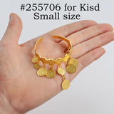Anniyo Arab Coin Bracelets Gold Color Banglet Africa The Middle East Popular Jewelry Dubai Cuff Bracelet for Women Girls #254806