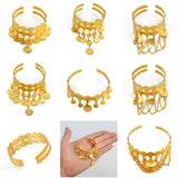 Anniyo Arab Coin Bracelets Gold Color Banglet Africa The Middle East Popular Jewelry Dubai Cuff Bracelet for Women Girls #254806