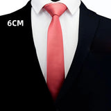 GUSLESON Men Solid Navy Blue Classic Ties for Bridegroom Green Color 6cm Slim Neck Ties for Wedding Tie Skinny Groom Tie for Men