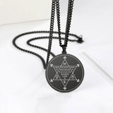 Dawapara Abracadabra Pendant Abraxas Cabalistic Magic Occult Esoteric Amulet Necklace Supernatural Stainless Steel Jewelry