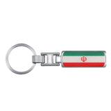 3D Metal Car Keychain Key Chain Key Ring For Iran Argentina Pakistan Switzerland Iraq Afghanistan China National Flag Badge Logo
