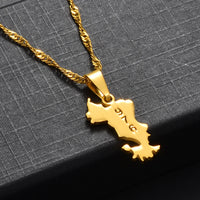 Anniyo Small Mayotte Pendant Necklaces for Women Girls Mamoudzou Mahore Jewelry #146521