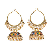 Pendientes Gypsy Ethnic Round Bells Indian Jewelry Earrings Vintage Tribe Jhumka Earrings Kolczyki Wedding Jewelry
